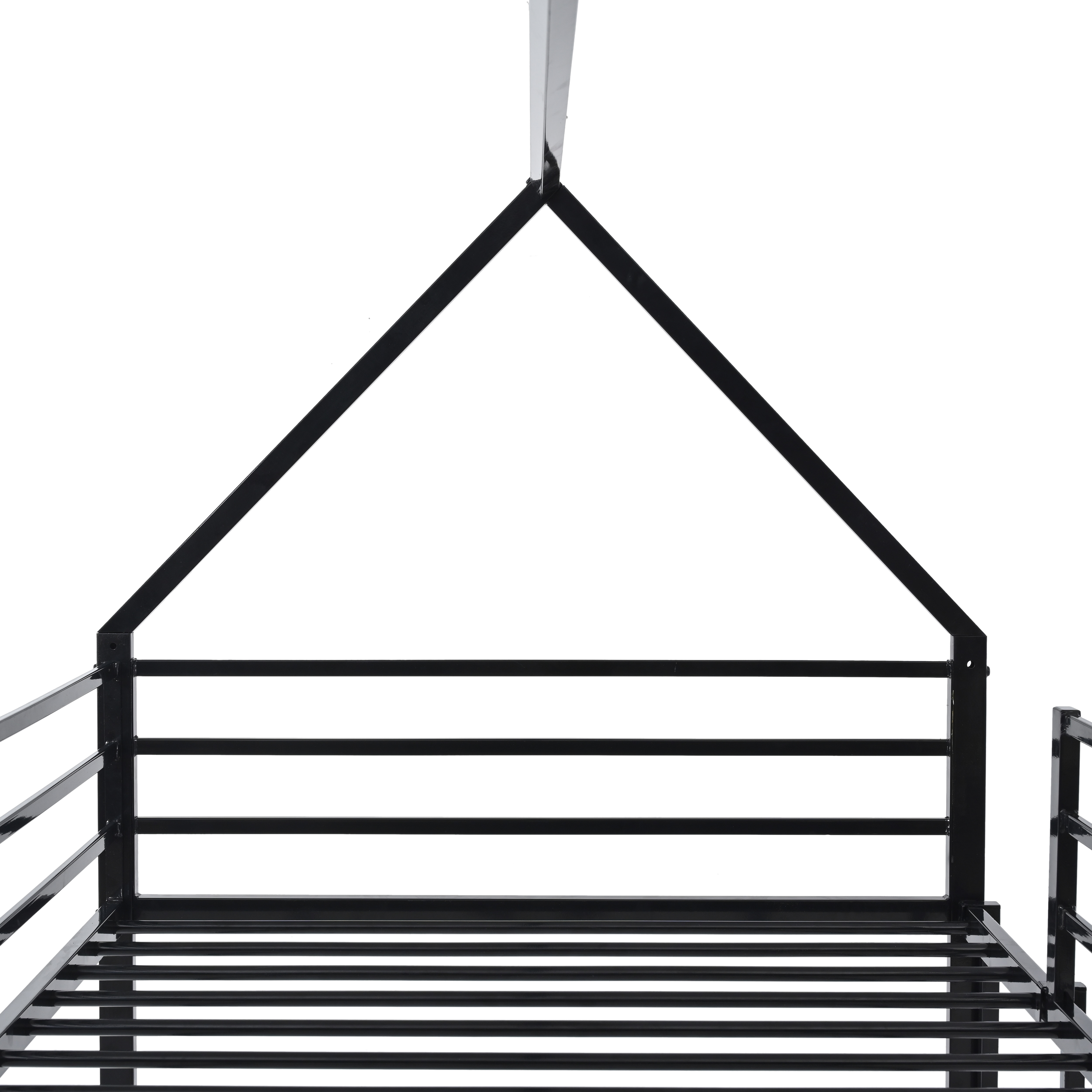 Twin Over Twin House Bed With Ladder And Slider, House Bed, Bunk Bed_voghion.com